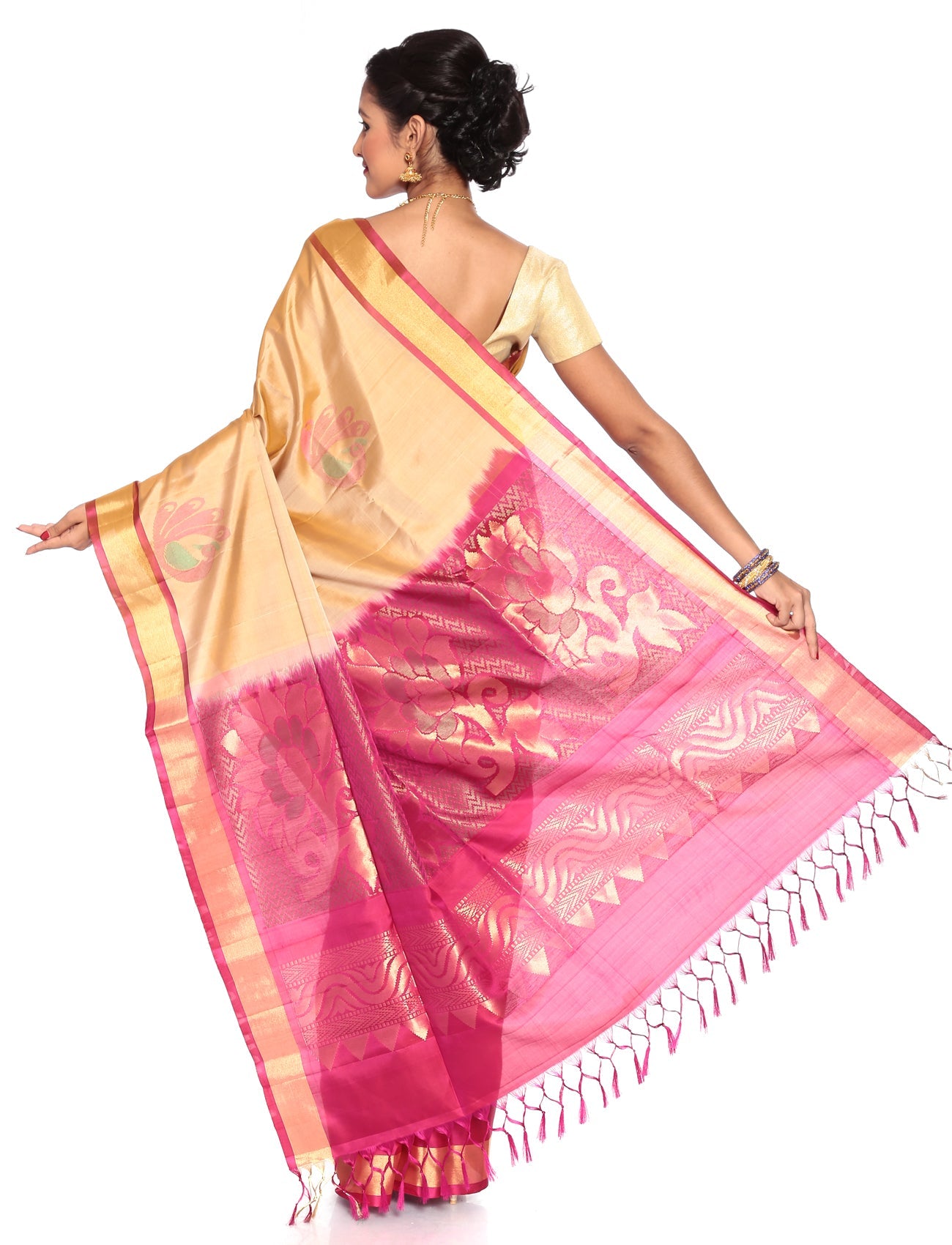 Buy Mandakini Kanchipuram Handloom Patli Pallu Pure Silk Sarees Online